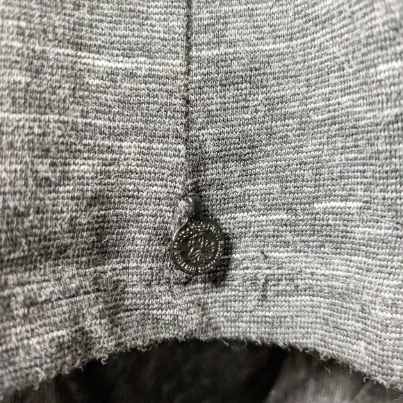 MAISON SCOTCH Space Dye Linen Blend Faux Leather Panel Dress M - Picture 4 of 11